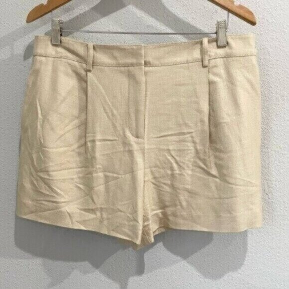 New Trina Turk High Rise Gold Neutral Resort Preppy Casual Ocotillo Shorts - Picture 1 of 8